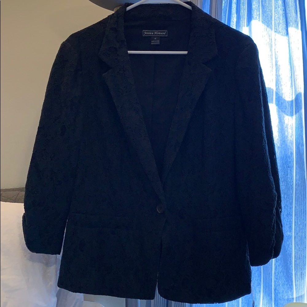 Black lace blazer - NWT